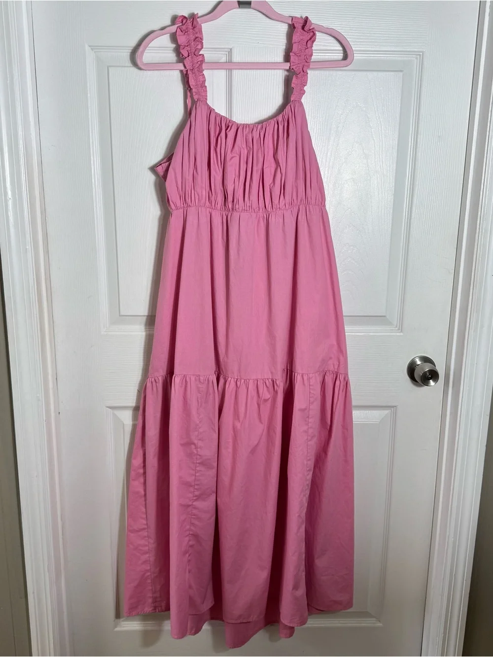 Abercrombie & Fitch Pink Open‎ Back Maxi Dress XLP Petite